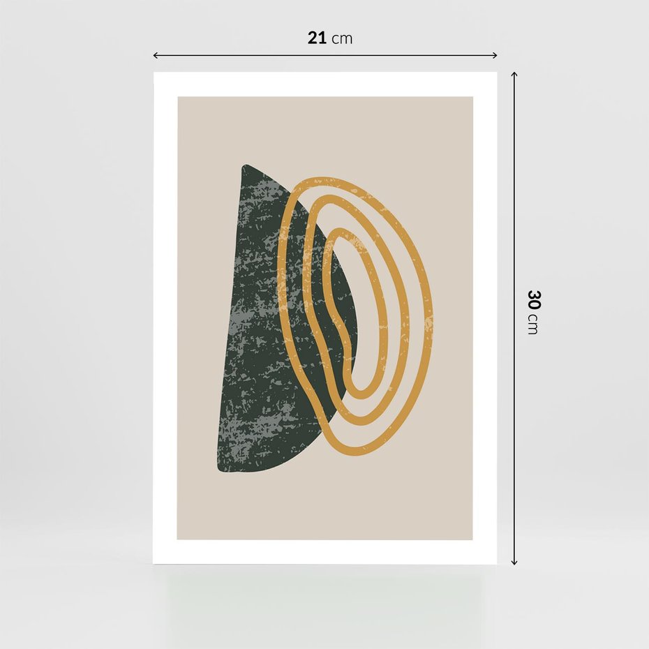 Plakat bez ramy 21x30 - Nowoczesne Dialogi Materii - nowoczesny plakat, abstrakcyjne kształty