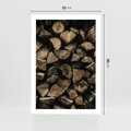 Plakat bez ramy 21x30 - Piękno Prostej Formy - drewno, kłody