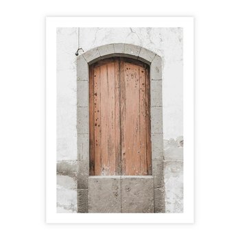 Plakat bez ramy 30x40 - Śródziemnomorskie Drzwi Czasu - fotografia starych drzwi, śródziemnomorska architektura