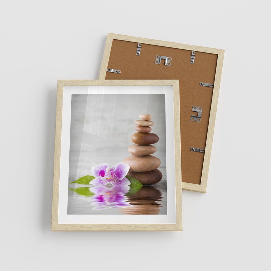 Plakat w ramie 40x50 - Spa japońskie: sztuka relaksu - spa, japońskie - rama drewno