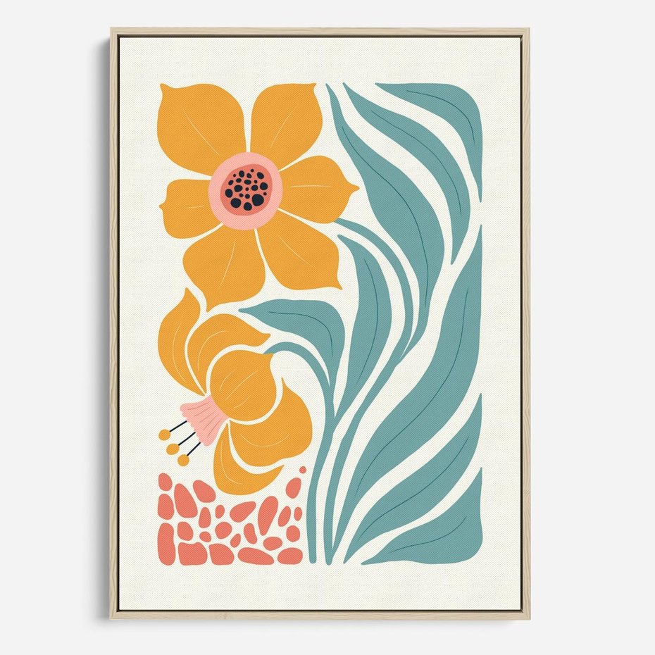 Obraz w ramie 50x70 - Pastelowa Piękność - nowoczesna sztuka, plakat - rama drewno