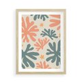 Plakat w ramie 50x70 - Boho Wybuch - boho formy, kształty - rama drewno