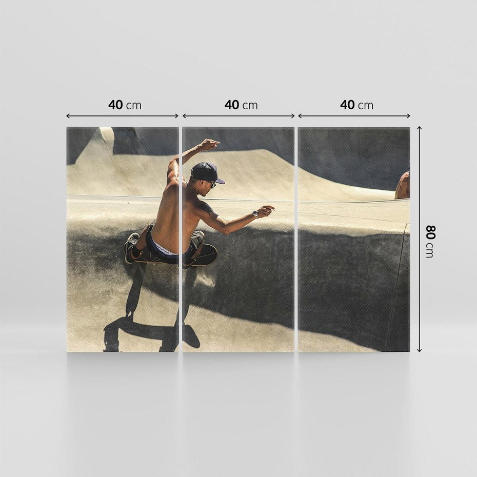 Obraz na płótnie 120x80 - Skateboardowe Wyzwanie na Desce - deskorolka, skateboard