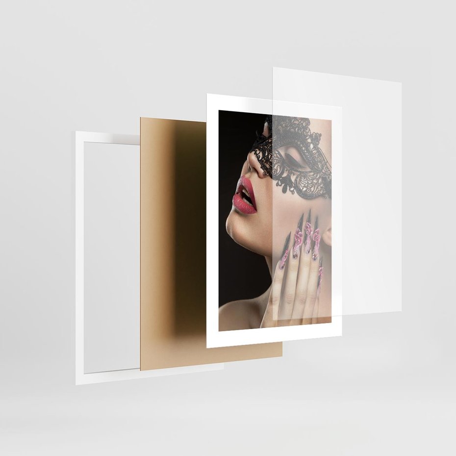 Plakat w ramie 30x40 - Piękno na tipsach - beauty, manicure - rama biała