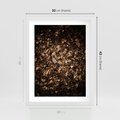Plakat w ramie 30x40 - Brązowe Liście w Scenerii - suche liście jesień brąz - rama biała