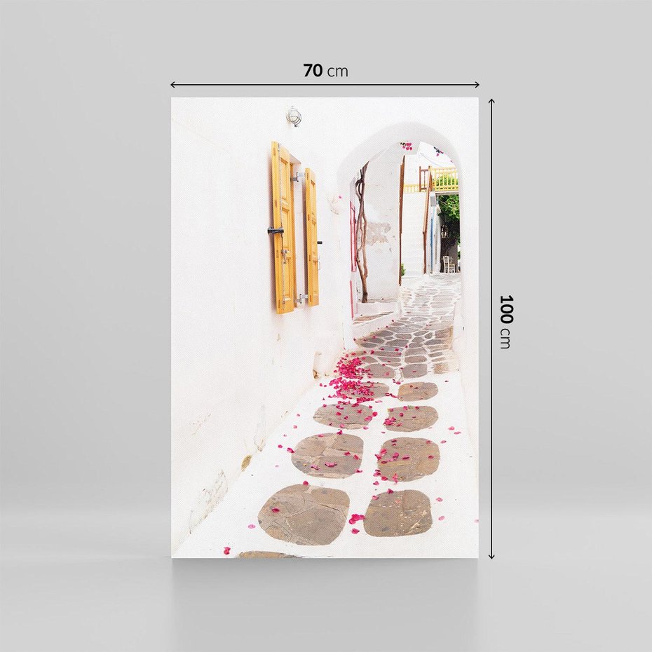 Obraz na płótnie 70x100 - Urok Południowej Uliczki - uliczka, południe