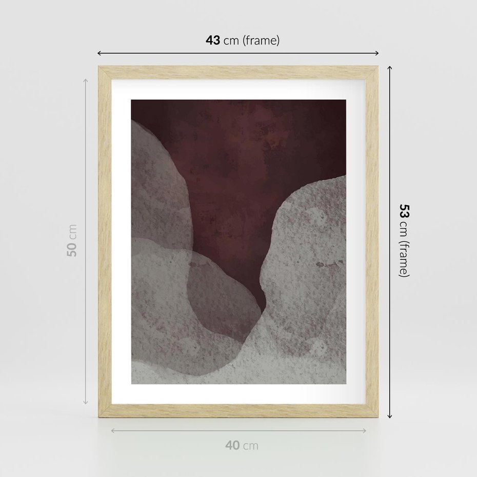 Plakat w ramie 40x50 - Zaklęte Zaburzenia - mroczny plakat, nowoczesne wnętrza - rama drewno