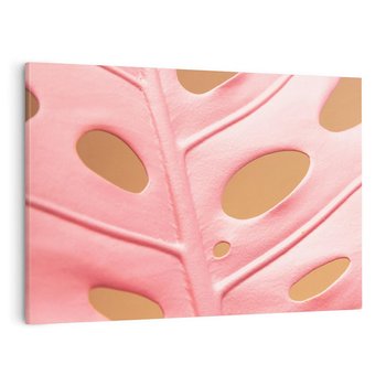 Obraz na płótnie 120x80 - Różowa monstera w pełnym rozkwicie - różowa, monstera