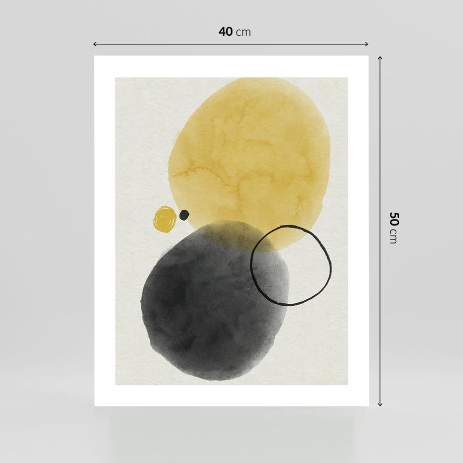 Plakat bez ramy 40x50 - Pastelowa Harmonia - abstrakcja, akwarelowe plamy