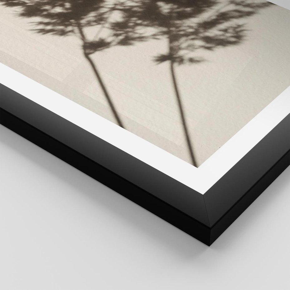 Plakat w ramie 50x70 - Tajemniczy Cień Traw - cień traw, na ścianie - rama czarna