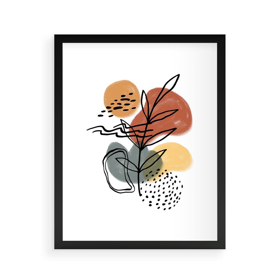 Plakat w ramie 40x50 - Bezgraniczne Przenikania - abstrakcja, sztuka nowoczesna - rama czarna