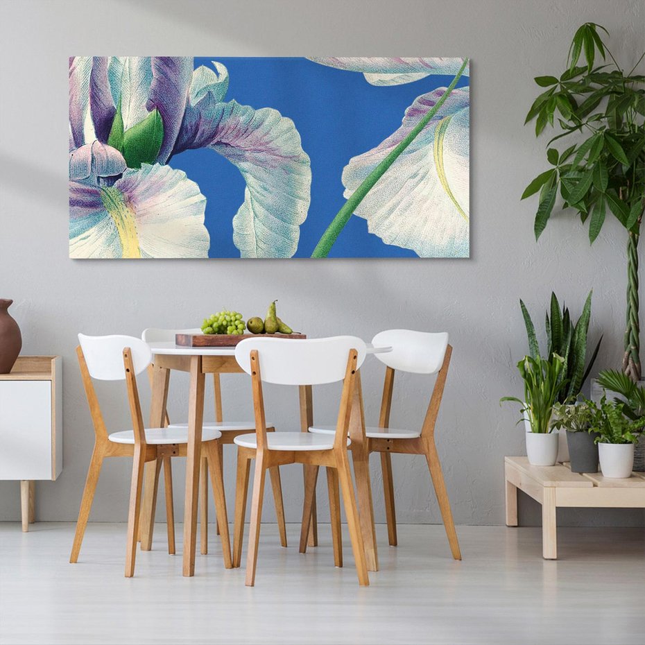 Obraz na płótnie 100x50 - Rapsodia malarskich gestów - wielkie kwiaty, zbliżenie