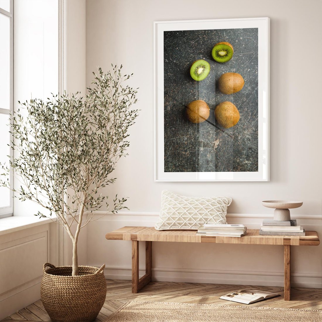 Plakat bez ramy 21x30 - : Zdrowe kąski - kiwi, owoce