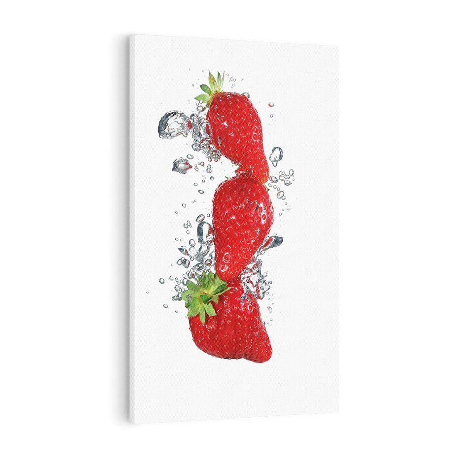 Obraz na płótnie 80x120 - Aromatyczne truskawki w pełnym rozkwicie - truskawki, owoce