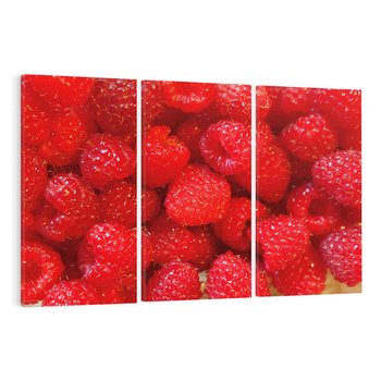 Obraz na płótnie 120x80 - "Maliny - Owocowy Raj - maliny, owoce