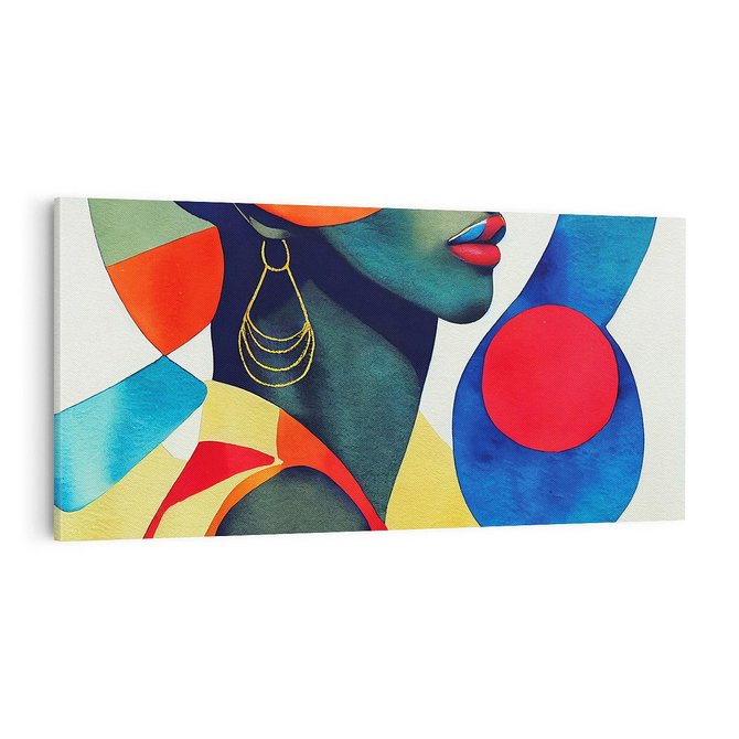 Obraz na płótnie 100x50 - Kolory Kobiety - mural, abstrakcja
