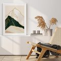 Plakat bez ramy 30x40 - Minimalistyczne Góry: Złota Sztuka Natury - minimalistyczna grafika, góry