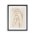 Plakat w ramie 30x40 - Formy Nowoczesności - minimalistyczny plakat, liście palmy - rama czarna