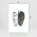 Plakat bez ramy 21x30 - Przesunięte Jabłko - minimalistyczny plakat, jabłko