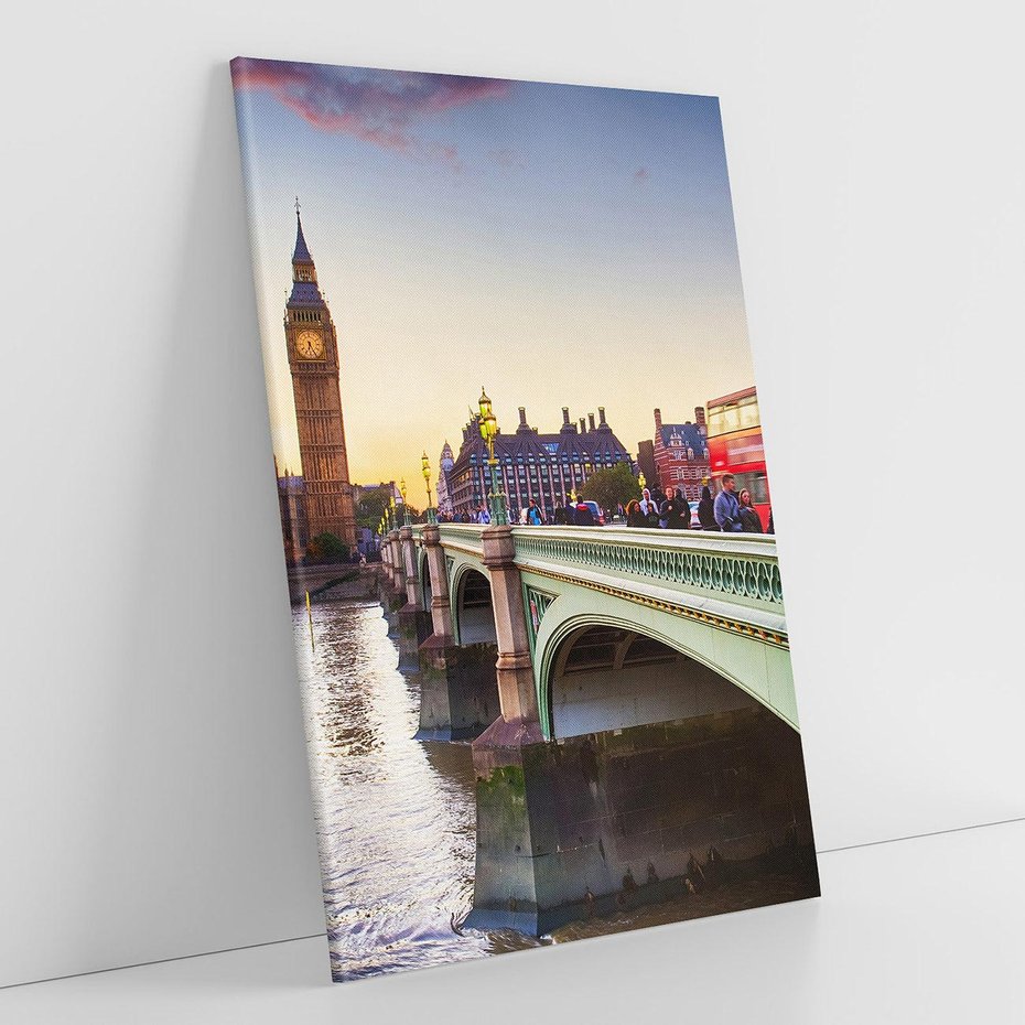 Obraz na płótnie 70x100 - London Calling: Autobus i Big Ben - Londyn, autobus