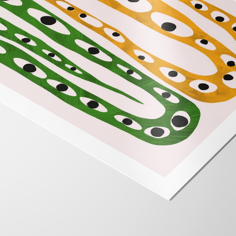 Plakat bez ramy 30x40 - Migocące Zmaganie - abstrakcyjny obraz, dziwne kształty