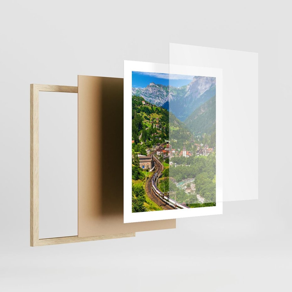 Plakat w ramie 40x50 - Magiczne Horyzonty - pejzaż, perspektywa - rama drewno