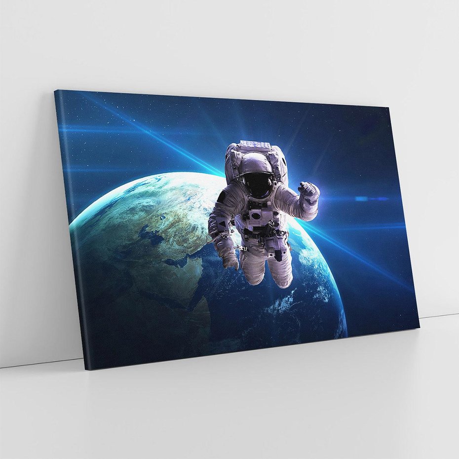 Obraz na płótnie 120x80 - Kosmiczna przygoda - kosmos, astronauta