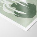 Plakat bez ramy 21x30 - Zieleń Pulsującego Spokoju - zielona abstrakcja, zgaszona zieleń