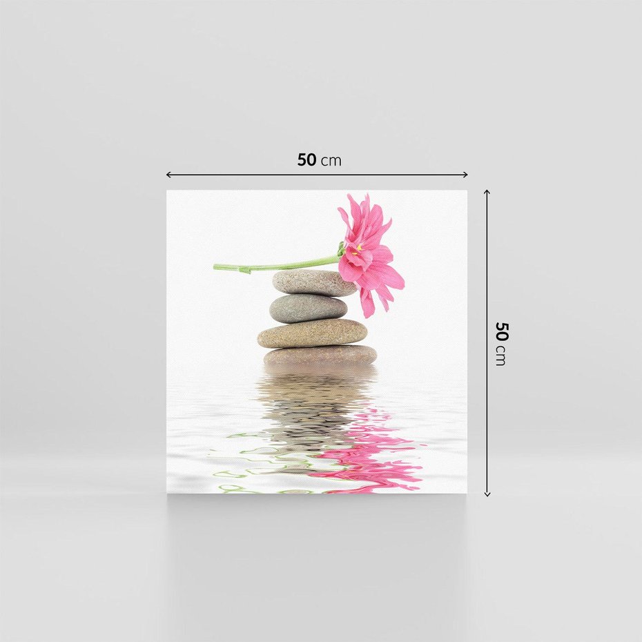 Obraz na płótnie 50x50 - Kwiatowe japońskie spa - japońskie, spa