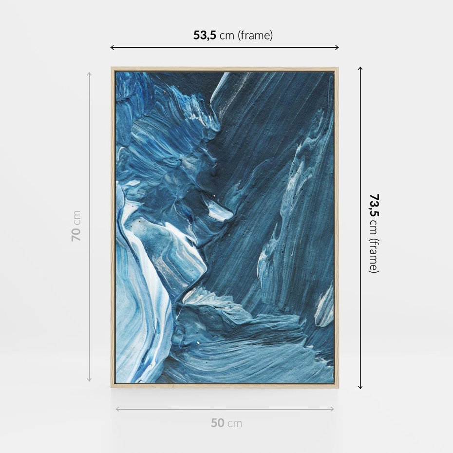 Obraz w ramie 50x70 - Wyrazista abstrakcja w akwareli - abstrakcja, akwarela - rama drewno