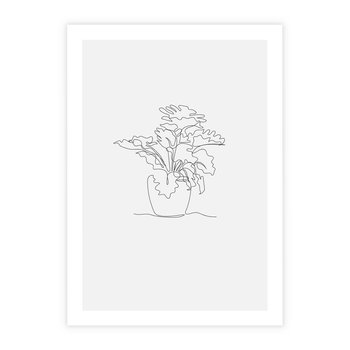 Plakat bez ramy 21x30 - Rozkwitające Formy - szkic, minimalizm