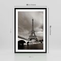 Plakat w ramie 50x70 - Mgiełka Eiffla - Paryż, Eiffla - rama czarna