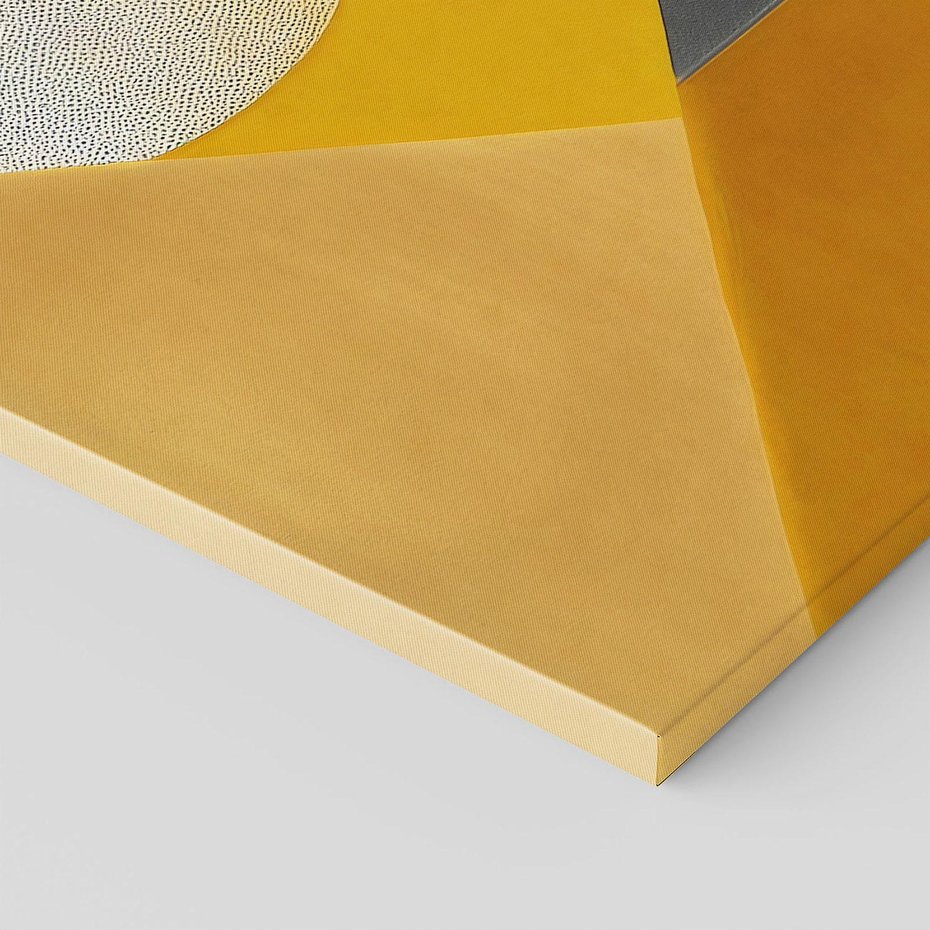 Obraz na płótnie 70x70 - Harmonia migoczących ognisk - intensywne ciepłe kolory, słoneczny żółty