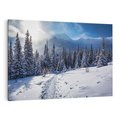 Obraz na płótnie 120x80 - Zimowe góry w lesie - góry, zima