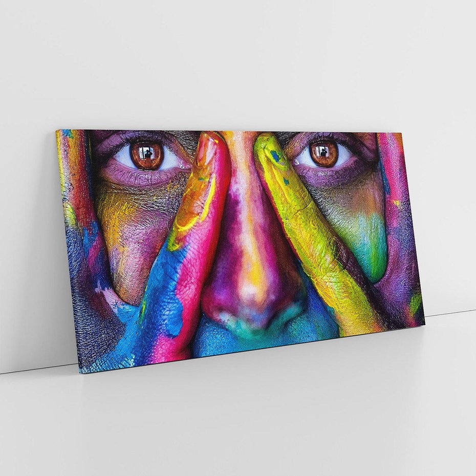 Obraz na płótnie 120x60 - Abstrakcyjna refleksja człowieka - człowiek, abstrkacja