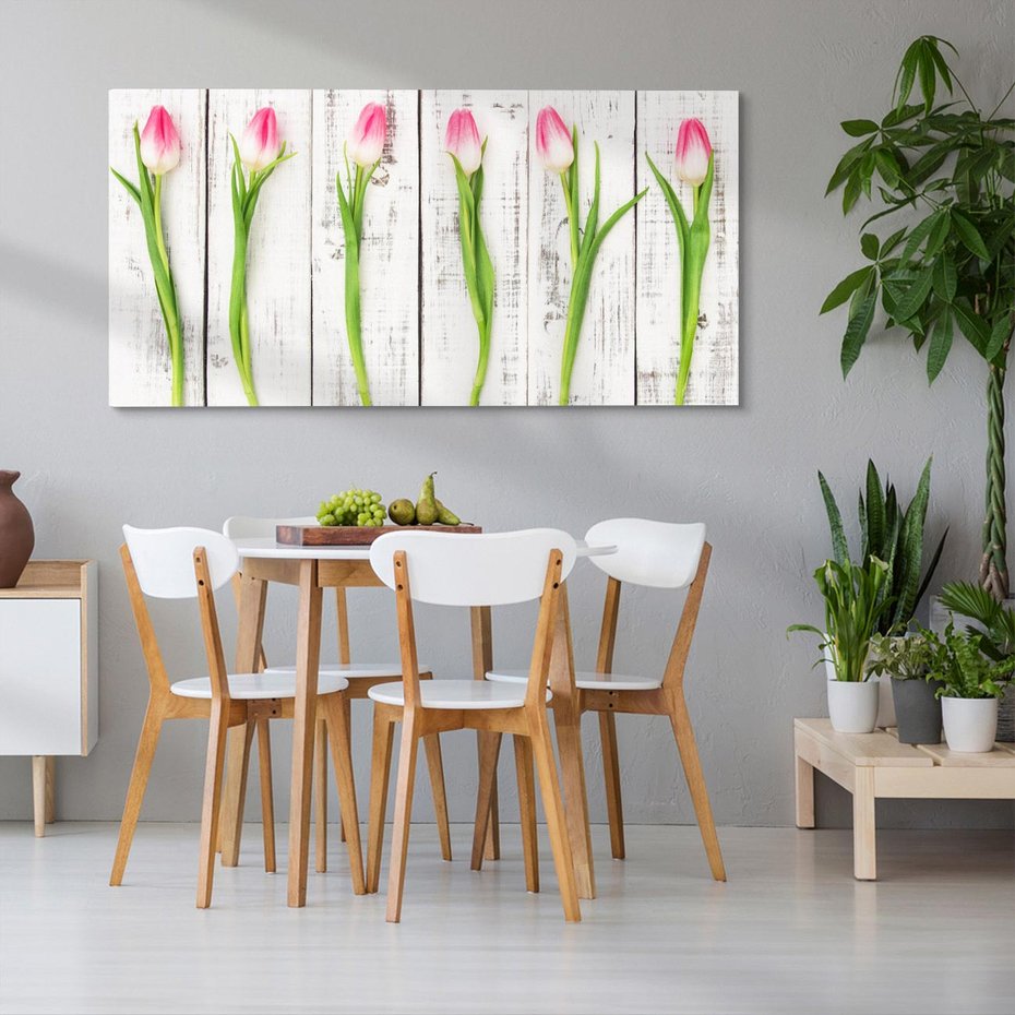 Obraz na płótnie 120x60 - Kwintesencja Piękna - kwiaty, tulipany