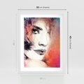 Plakat w ramie 30x40 - Kobieta w sztuce - portret, kobieta - rama biała