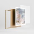 Plakat w ramie 30x40 - Luksusowa Dekoracja - marmur, złoto - rama drewno
