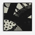 Obraz w ramie 50x50 - Nieznanie Zaskoczenia - bstrakcyjna mroczna kompozycja, nieregularne - rama czarna