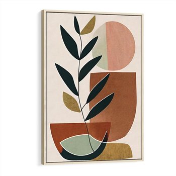 Obraz w ramie 80x120 - Migocące Boho Wnętrza - boho obraz, abstrakcja - rama drewno