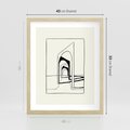 Plakat w ramie 40x50 - Poezja światła i cienia - nowoczesna sztuka, minimalistyczny styl - rama drewno