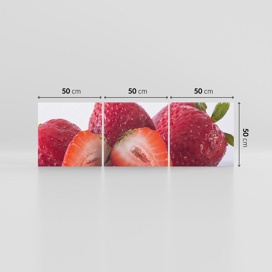 Obraz na płótnie 150x50 - Truskawki Słodki Raj - truskawki, owoce