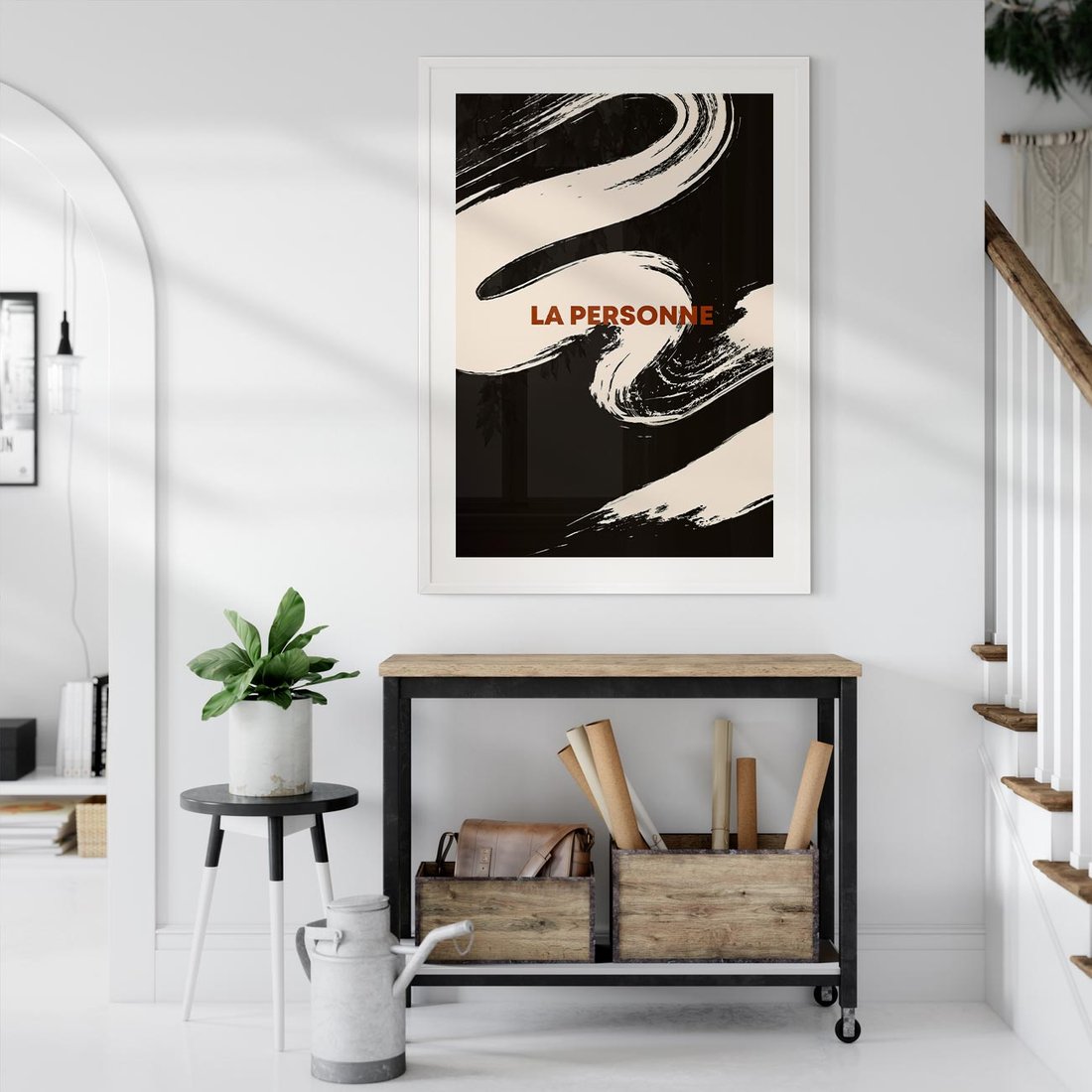 Plakat bez ramy 21x30 - Ciemna Abstrakcja - abstrakcja w ciemnych kolorach, czarny