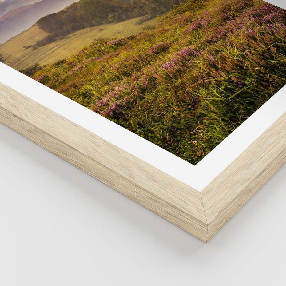 Plakat w ramie 50x70 - Pejzaż na łące - pejzaż, łąka - rama drewno