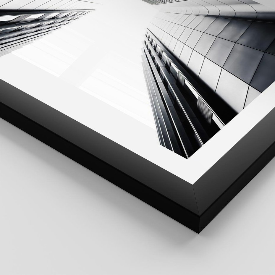 Plakat w ramie 30x40 - Architektura o Prostych Formach - architektura, proste formy - rama czarna