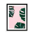 Plakat w ramie 50x70 - Siła Natury - liście, monstera - rama czarna
