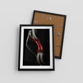 Plakat w ramie 30x40 - Piękno i Siła - akt, kobieta - rama czarna