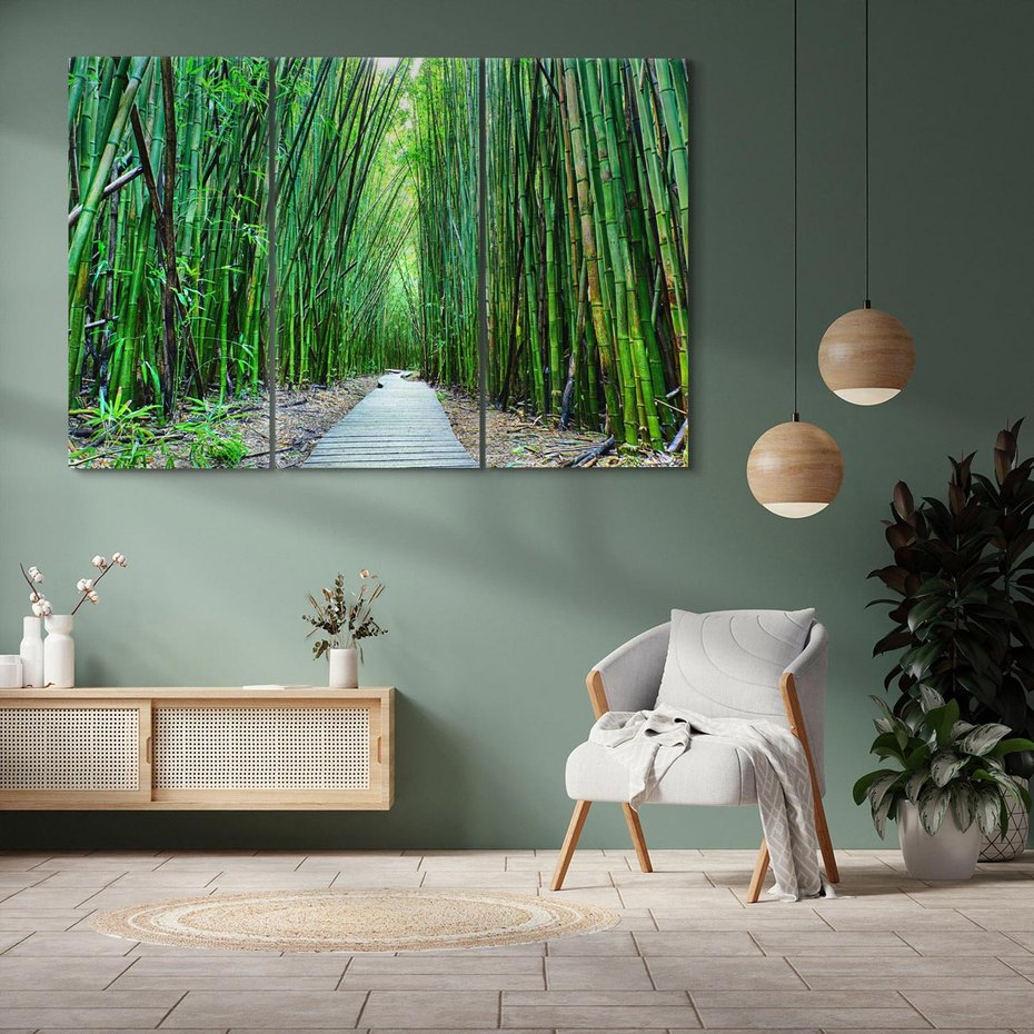 Obraz na płótnie 120x80 - Spacer wśród lasu - ścieżka, las