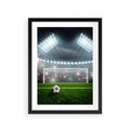 Plakat w ramie 30x40 - Strzał do bramki - piłka, nożna - rama czarna