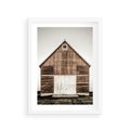 Plakat w ramie 30x40 - Rustykalny Drewniany Domek - domek, drewniany dom - rama biała
